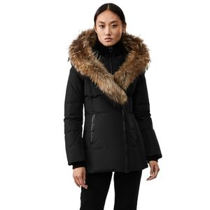 ****SOLD****Mackage Adali black Sz.xs Natural fur winter jacket